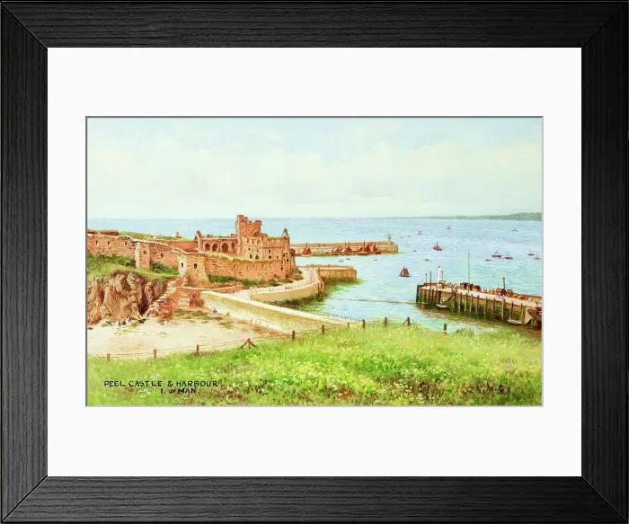 Framed Print : Castle and Harbour, Peel, Isle of Man Framed Print : Castle and Harbour, Peel, Isle of Man