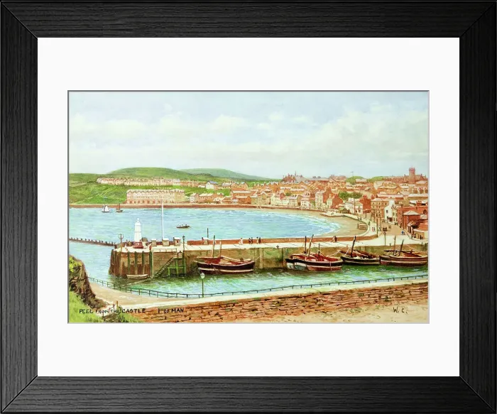 Framed Print : Peel, Isle of Man, viewed from the Castle Framed Print : Peel, Isle of Man, viewed from the Castle