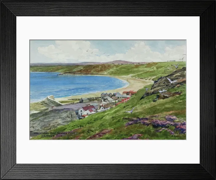 Framed Print : Whitesand Bay, Sennen Cove, Land's End, Cornwall Framed Print : Whitesand Bay, Sennen Cove, Land's End, Cornwall