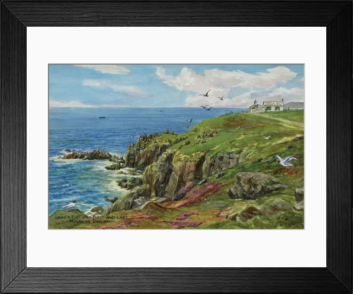 Framed Print : First and Last House in England, Land's End, Cornwall Framed Print : First and Last House in England, Land's End, Cornwall