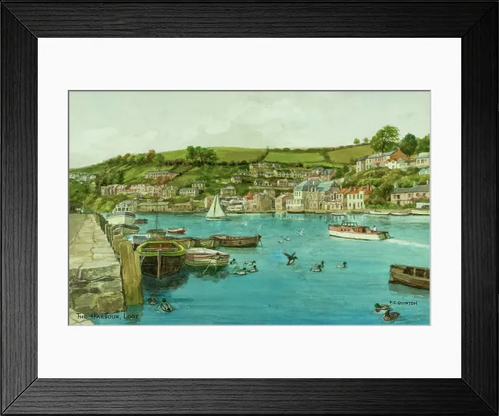 Framed Print : The harbour, Looe, Cornwall Framed Print : The harbour, Looe, Cornwall