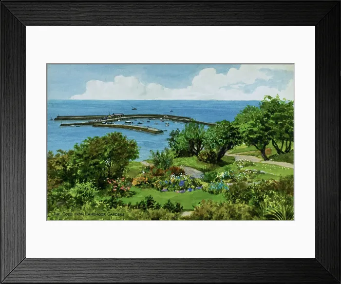 Framed Print : The Harbour and Cobb, Lyme Regis, Dorset Framed Print : The Harbour and Cobb, Lyme Regis, Dorset