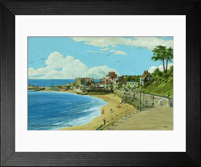 Framed Print : Jane Austen's Corner, Lyme Regis, Dorset Framed Print : Jane Austen's Corner, Lyme Regis, Dorset