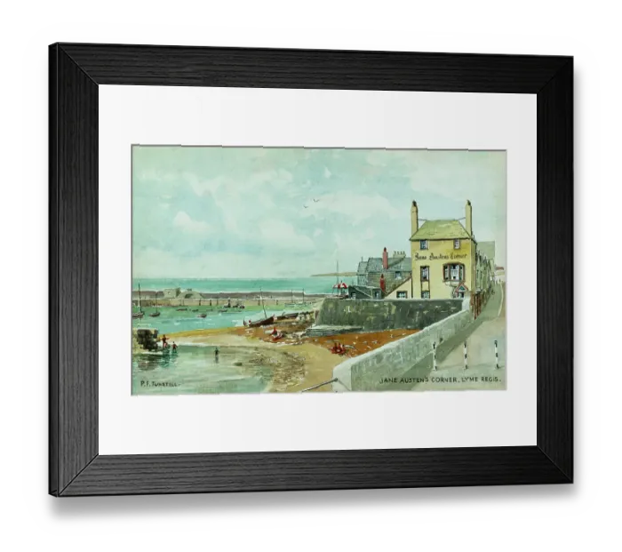 Framed Print : Jane Austen's Corner, Lyme Regis, Dorset Framed Print : Jane Austen's Corner, Lyme Regis, Dorset