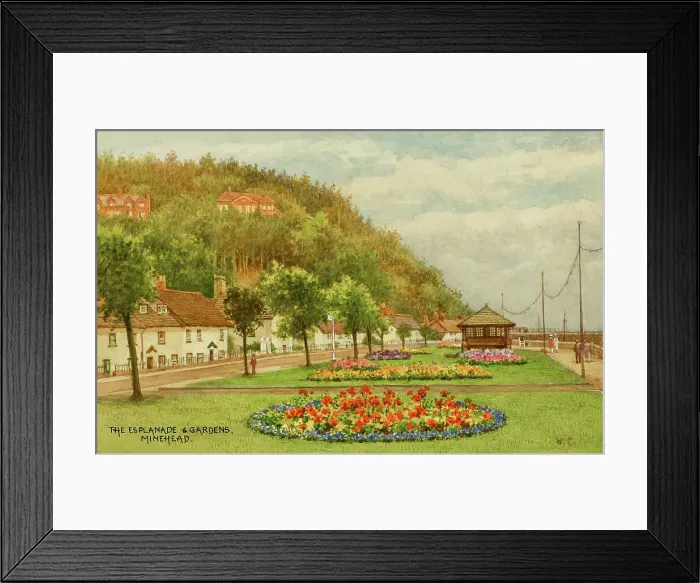 Framed Print : Esplanade and Gardens, Minehead, Somerset Framed Print : Esplanade and Gardens, Minehead, Somerset