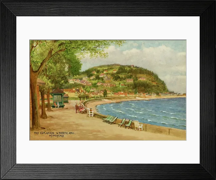 Framed Print : Esplanade and North Hill, Minehead, Somerset Framed Print : Esplanade and North Hill, Minehead, Somerset