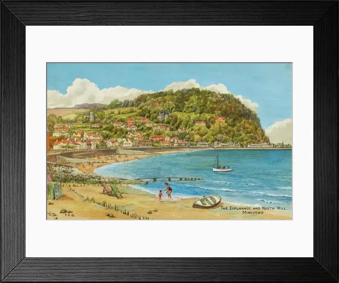 Framed Print : Esplanade and North Hill, Minehead, Somerset Framed Print : Esplanade and North Hill, Minehead, Somerset
