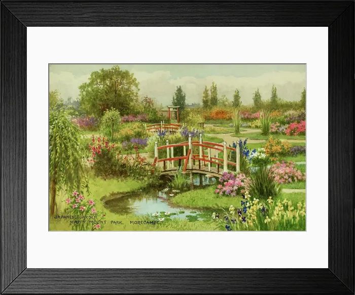 Framed Print : Japanese Garden, Happy Mount Park, Morecambe, Lancashire Framed Print : Japanese Garden, Happy Mount Park, Morecambe, Lancashire