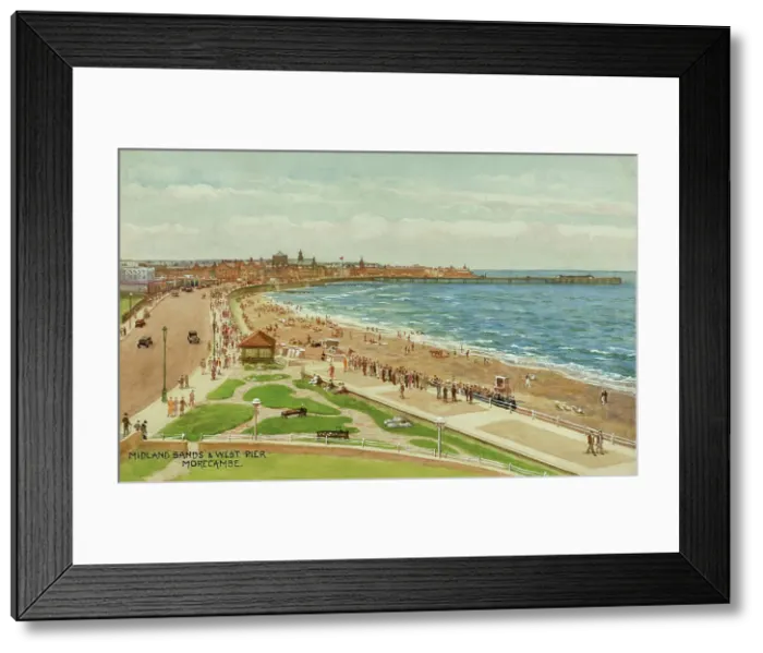 Framed Print : Midland Sands and West Pier, Morecambe, Lancashire Framed Print : Midland Sands and West Pier, Morecambe, Lancashire