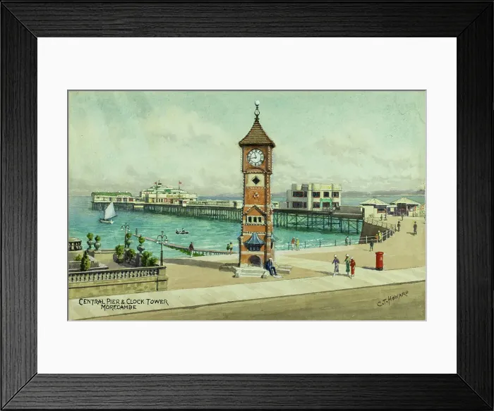 Framed Print : Central Pier and Clock Tower, Morecambe, Lancashire Framed Print : Central Pier and Clock Tower, Morecambe, Lancashire