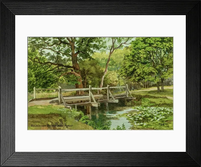 Framed Print : Bolderford Bridge, New Forest, Hampshire Framed Print : Bolderford Bridge, New Forest, Hampshire