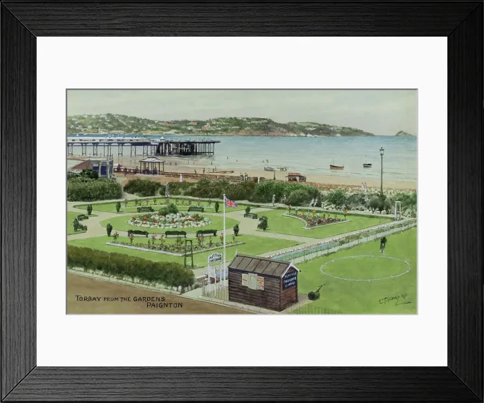 Framed Print : Torbay from the Gardens, Paignton, Devon Framed Print : Torbay from the Gardens, Paignton, Devon