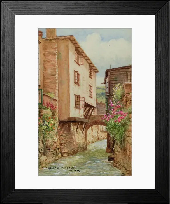 Framed Print : The House on the Props, Polperro, Cornwall Framed Print : The House on the Props, Polperro, Cornwall