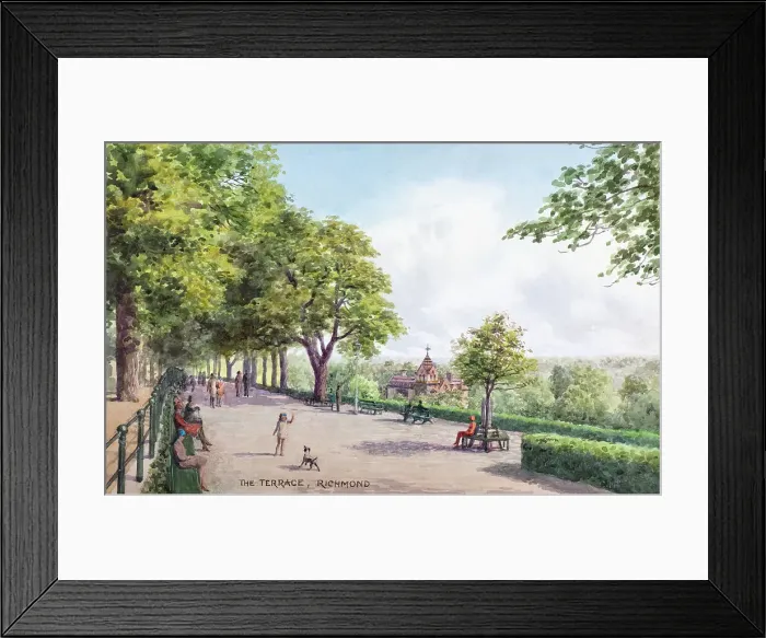 Framed Print : Terrace, Richmond-on-Thames, Surrey Framed Print : Terrace, Richmond-on-Thames, Surrey
