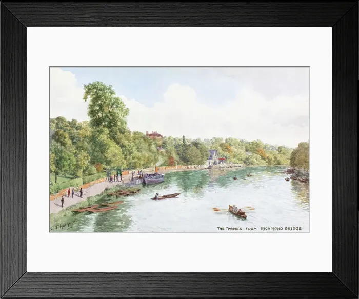 Framed Print : Richmond-on-Thames, Surrey, viewed from Richmond Bridge Framed Print : Richmond-on-Thames, Surrey, viewed from Richmond Bridge