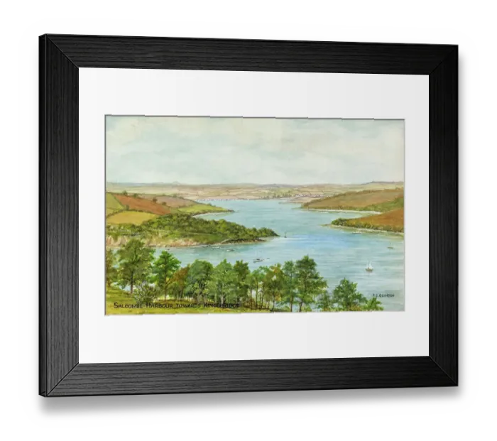 Framed Print : Salcombe Harbour, Devon, looking towards Kingsbridge Framed Print : Salcombe Harbour, Devon, looking towards Kingsbridge