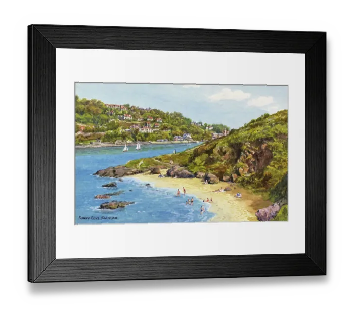 Framed Print : Sunny Cove, Salcombe, Devon Framed Print : Sunny Cove, Salcombe, Devon