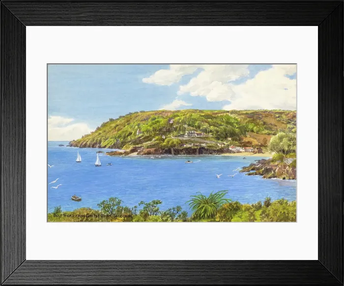Framed Print : Bolt Head, Salcombe, Devon, viewed from Castle Point Framed Print : Bolt Head, Salcombe, Devon, viewed from Castle Point
