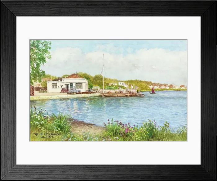 Framed Print : Blue Lagoon, Lilliput, near Sandbanks, Dorset Framed Print : Blue Lagoon, Lilliput, near Sandbanks, Dorset
