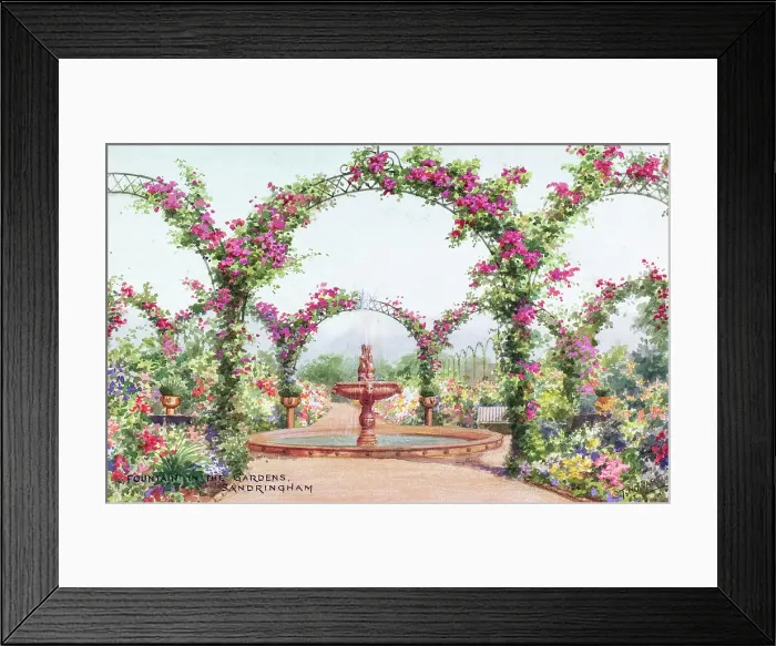 Framed Print : Fountain in the Gardens, Sandringham, Norfolk Framed Print : Fountain in the Gardens, Sandringham, Norfolk