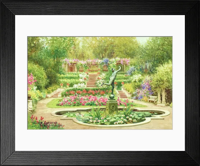 Framed Print : Italian Gardens, Scarborough, North Yorkshire