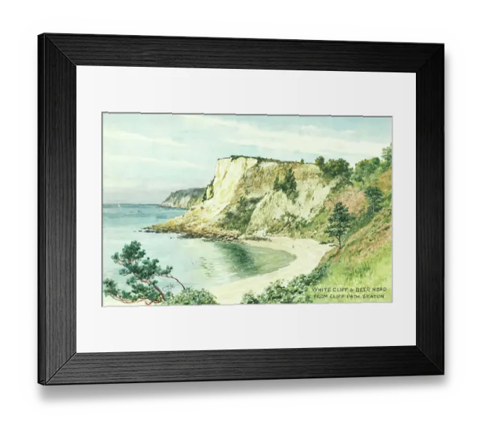 Framed Print : White Cliff and Beer Head, Seaton, Devon Framed Print : White Cliff and Beer Head, Seaton, Devon