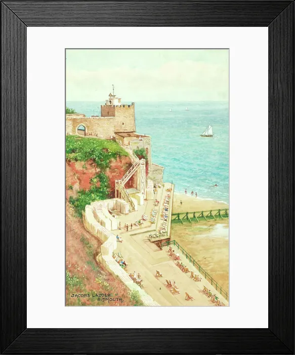 Framed Print : Jacob's Ladder, Sidmouth, Devon Framed Print : Jacob's Ladder, Sidmouth, Devon