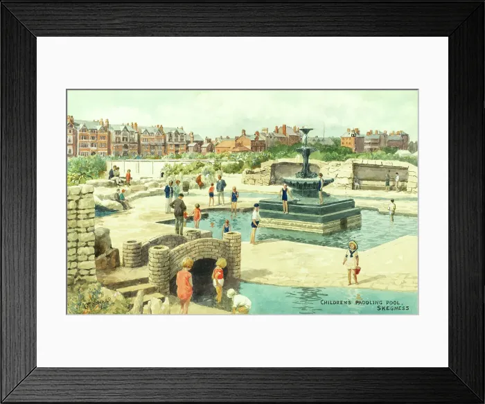 Framed Print : Children's Paddling Pool, Skegness, Lincolnshire Framed Print : Children's Paddling Pool, Skegness, Lincolnshire