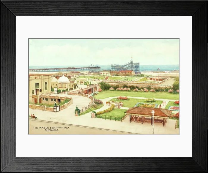 Framed Print : Piazza and Bathing Pool, Skegness, Lincolnshire Framed Print : Piazza and Bathing Pool, Skegness, Lincolnshire