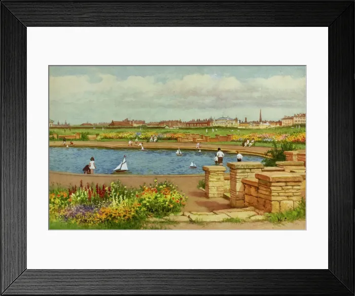 Framed Print : Model Yacht Pool, Southport, Lancashire Framed Print : Model Yacht Pool, Southport, Lancashire