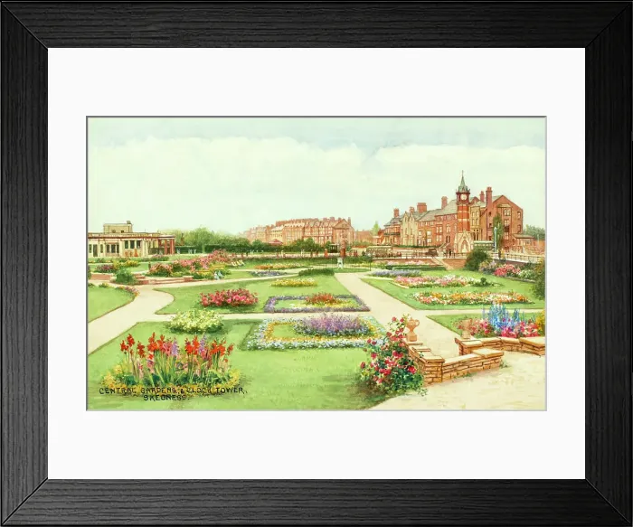 Framed Print : Central Gardens and Clock Tower, Skegness, Lincolnshire Framed Print : Central Gardens and Clock Tower, Skegness, Lincolnshire