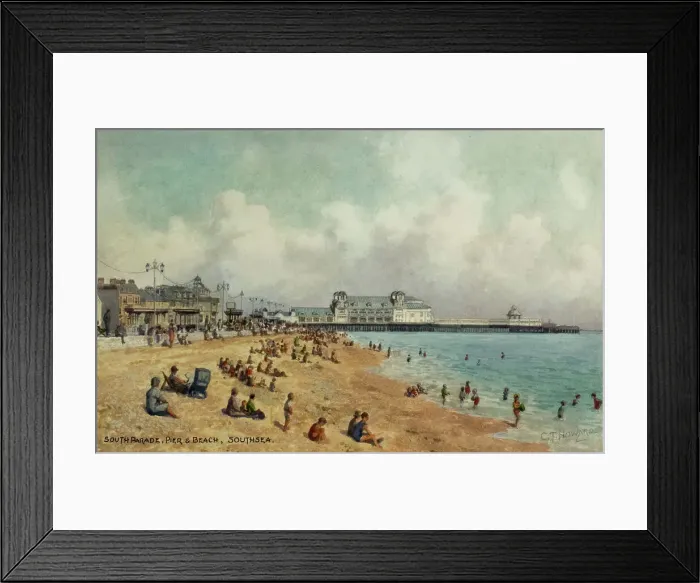 Framed Print : South Parade, Pier and Beach, Southsea, Hampshire Framed Print : South Parade, Pier and Beach, Southsea, Hampshire