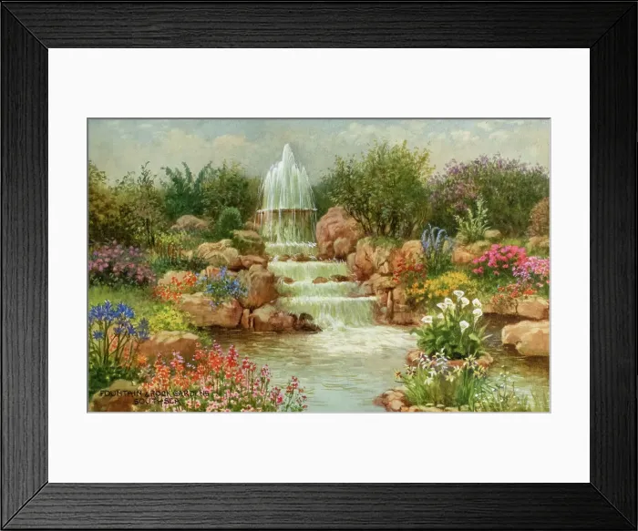 Framed Print : Fountain and Rock Gardens, Southsea, Hampshire Framed Print : Fountain and Rock Gardens, Southsea, Hampshire