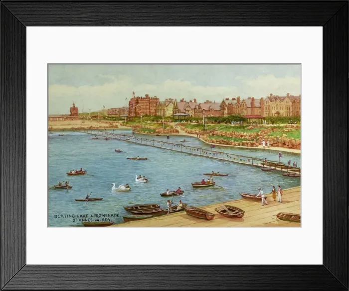 Framed Print : Boating Lake and Promenade, St-Annes-on-Sea, Lancashire Framed Print : Boating Lake and Promenade, St-Annes-on-Sea, Lancashire