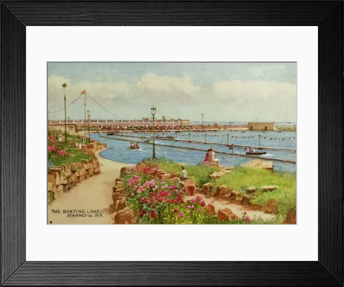 Framed Print : Boating Lake, St-Annes-on-Sea, Lancashire Framed Print : Boating Lake, St-Annes-on-Sea, Lancashire