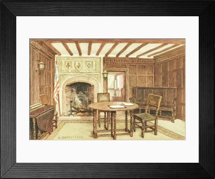 Framed Print : Pannelled Room, Harvard House, Stratford-upon-Avon Framed Print : Pannelled Room, Harvard House, Stratford-upon-Avon