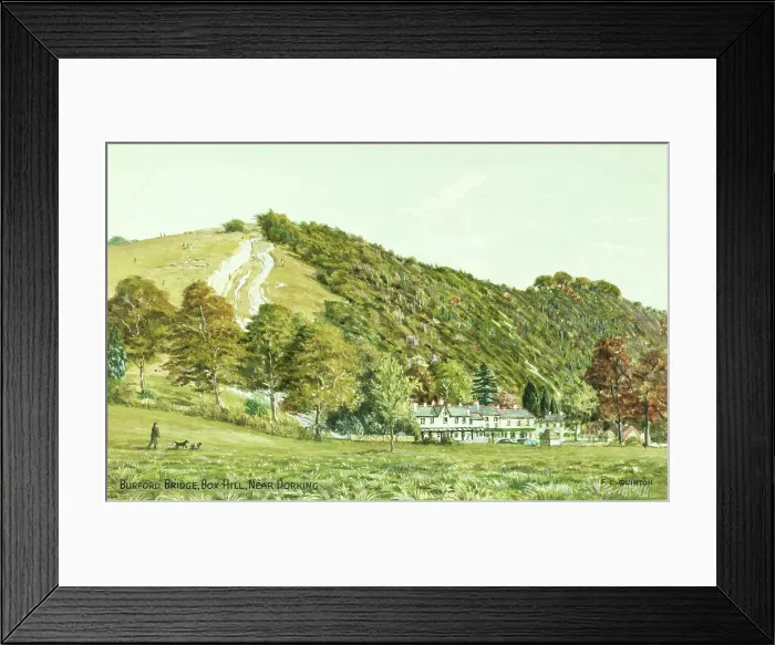 Framed Print : Burford Bridge, Box Hill, near Dorking, Surrey Framed Print : Burford Bridge, Box Hill, near Dorking, Surrey