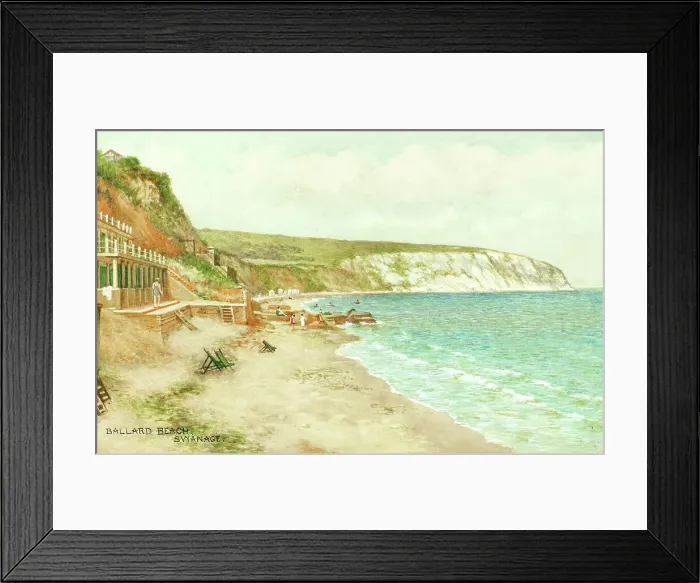Framed Print : Ballard Beach, Swanage, Dorset Framed Print : Ballard Beach, Swanage, Dorset