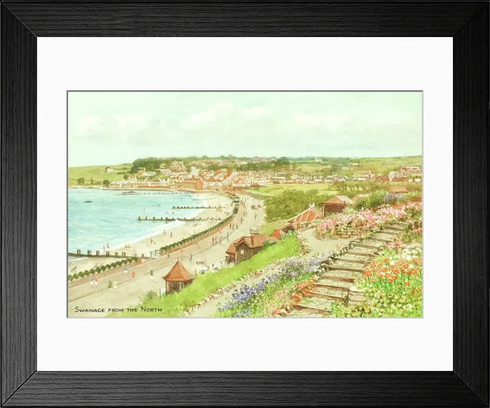 Framed Print : Swanage, Dorset, viewed from the north Framed Print : Swanage, Dorset, viewed from the north