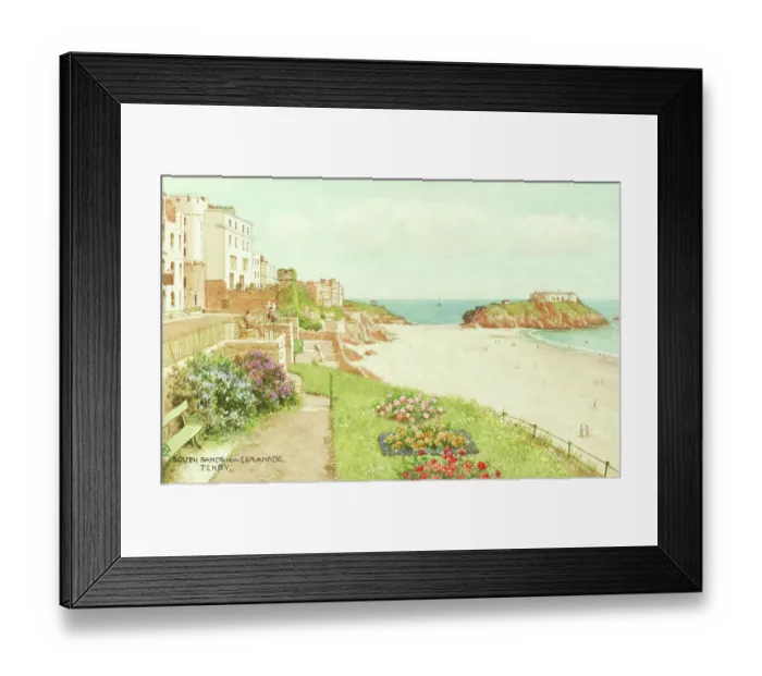 Framed Print : South Sands from Esplanade, Tenby, Pembrokeshire,s Wales Framed Print : South Sands from Esplanade, Tenby, Pembrokeshire,s Wales