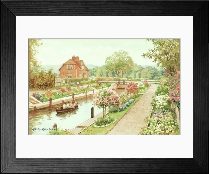 Framed Print : River Thames at Mapledurham Lock, Berkshire Framed Print : River Thames at Mapledurham Lock, Berkshire