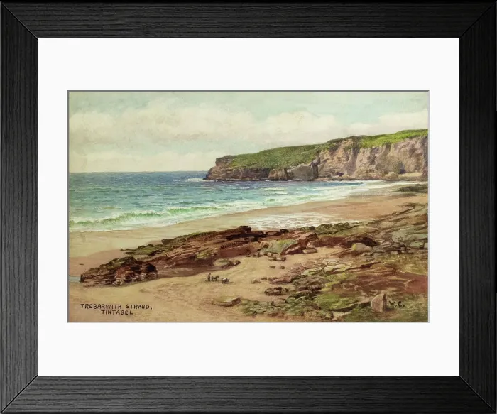 Framed Print : Trebarwith Strand, near Tintagel, Cornwall Framed Print : Trebarwith Strand, near Tintagel, Cornwall