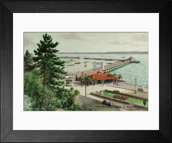 Framed Print : New Promenade and Princess Pier, Torquay, Devon Framed Print : New Promenade and Princess Pier, Torquay, Devon