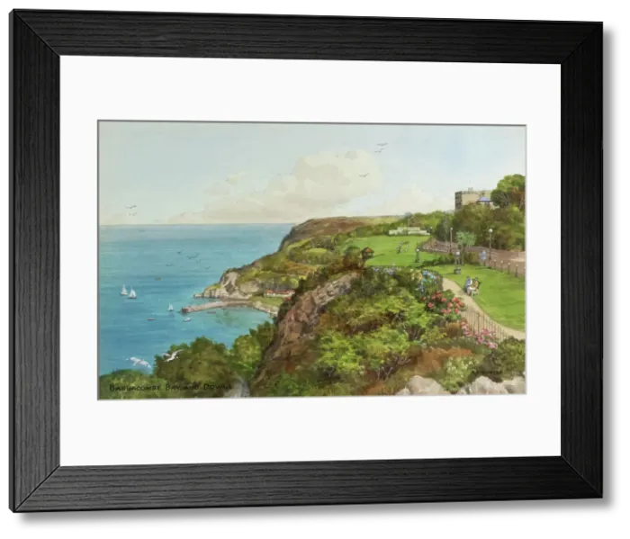 Framed Print : Babbacombe Bay and Downs, near Torquay, Devon Framed Print : Babbacombe Bay and Downs, near Torquay, Devon