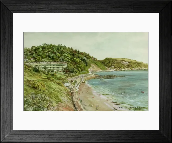 Framed Print : Meadfoot Beach, Torquay, Devon Framed Print : Meadfoot Beach, Torquay, Devon