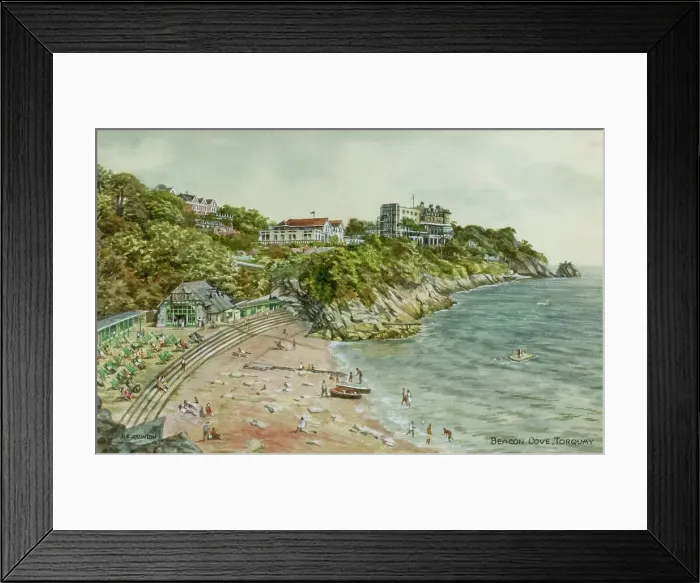 Framed Print : Beacon Cove, Torquay, Devon Framed Print : Beacon Cove, Torquay, Devon