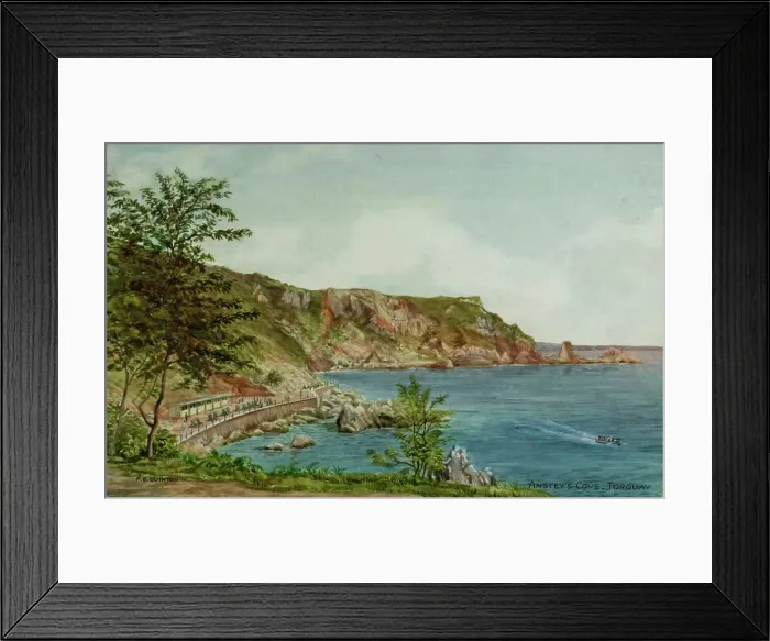 Framed Print : Anstey's Cove, Torquay, Devon Framed Print : Anstey's Cove, Torquay, Devon
