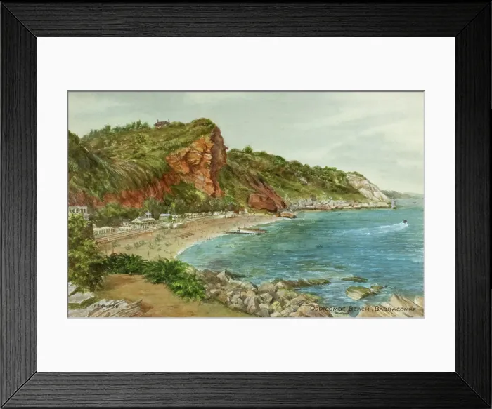 Framed Print : Oddicombe Beach, Babbacombe, near Torquay, Devon Framed Print : Oddicombe Beach, Babbacombe, near Torquay, Devon