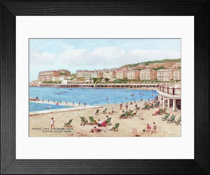 Framed Print : Marine Lake and Madeira Cove, Weston-super-Mare, Somerset Framed Print : Marine Lake and Madeira Cove, Weston-super-Mare, Somerset