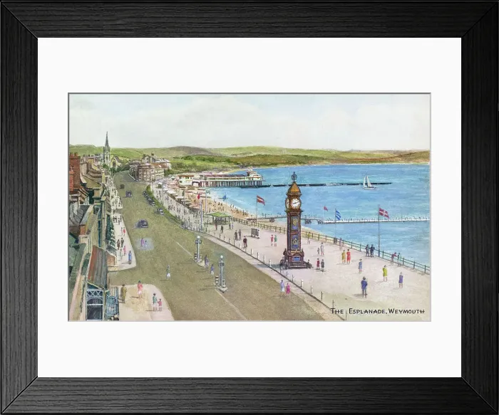 Framed Print : The Esplanade, Weymouth, Dorset Framed Print : The Esplanade, Weymouth, Dorset
